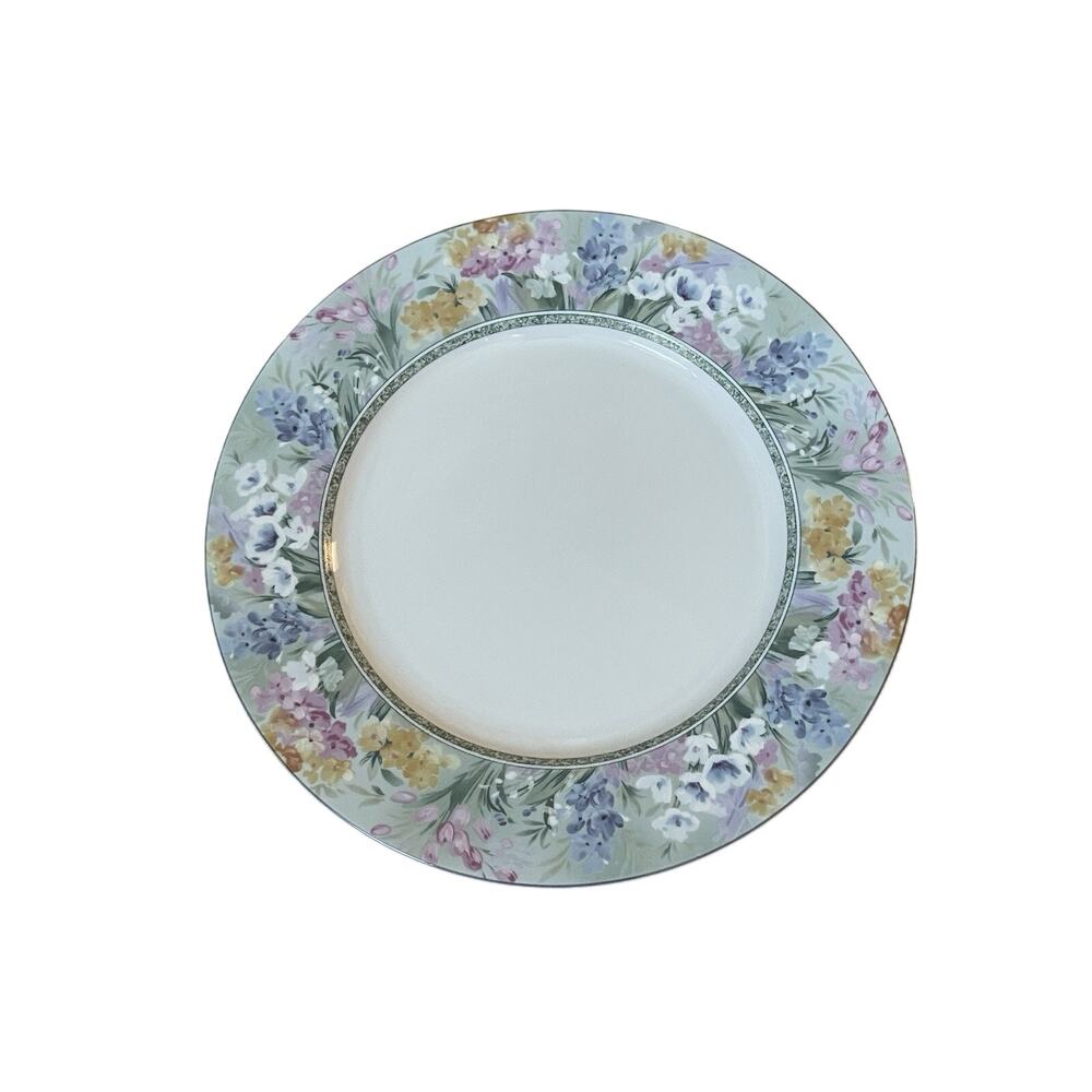 Vintage Mikasa Misty Meadow 12" Round Chop Plate Serving Platter Floral Japan
